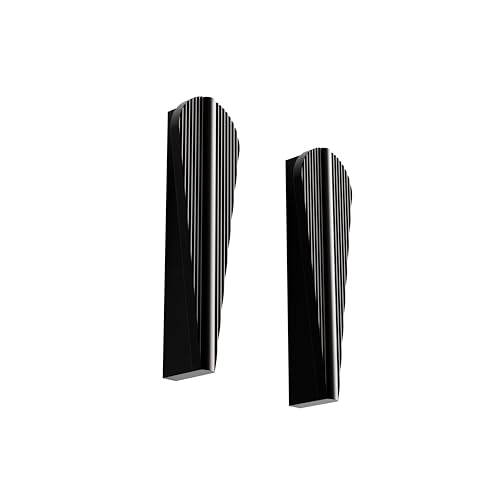 Image of LAPO 4 Inch Cabinet Pull Handles for Wardrobe, Drawer and Kitchen Cupboard Use, Smooth Grip Pattern, Corrosion Resistant, Hole to Hole Size 8.5 cm, Easy Screw Setup (Black, Pack of 4)