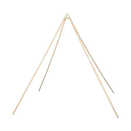 WHAMVOX Soportes de Madera para Tienda Infantil Redondos de Madera Maciza con Refuerzo Triangular Estable para Estructura de Tipi y Casa de Varillas de Repuesto para Construcción de