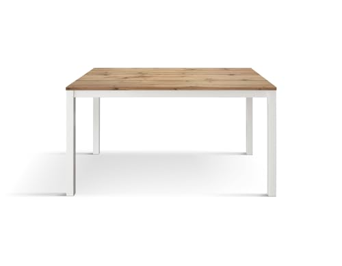 KONTE.DESIGN Ravenna Table, Bois Métal, Chêne Rustique, Unica
