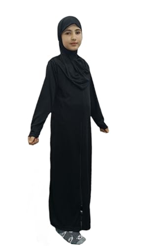 Prayer Dress for Muslim Girl-sleeved Prayer Dress &Hijab One-piece prayer dress with hijab muslim girls jilbab Abaya.