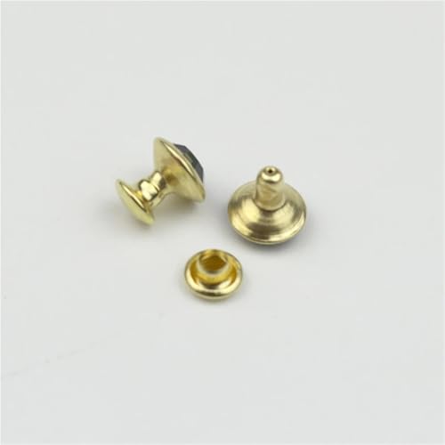 Remaches de cristal metálico para artesanía cuero ropa manualidades 200 juegos 8mm 8