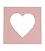 4x5 Mat for 7x7 Frame - Precut Pink Heart Shaped Photo Mat Board Opening - Acid Free Matte and Bevel Cut for Family Photos, Pack of 1 Matboard Show Kit with Acid Free Backing & Clear Bag