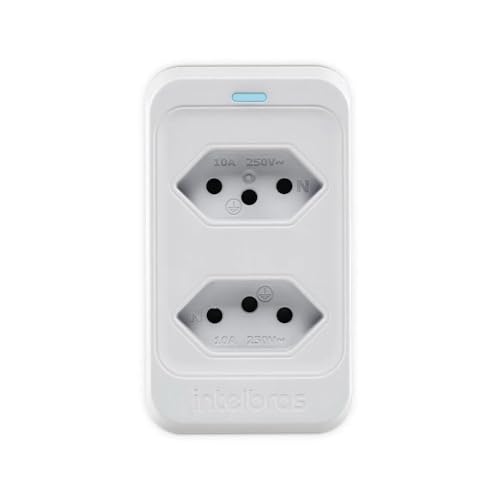 Kit 2 Tomadas De Proteção Contra Surtos Intelbras Eps 302 110/220V Branco