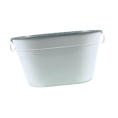 PETSOLA Cubeta de Hielo de Fiesta Portátil para Botellas de Cerveza Vino Y en Hierro con Asas para Servir Bebidas Adecuada para