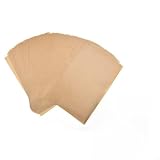 100 hojas de papel de pergamino antiadherente precortadas sin blanquear para pan, galletas, pasteles, croissants, rollos, pasteles, a prueba de grasa e impermeable