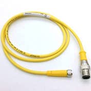 TURCK PKG 4M-0.2-RS 4.4T, Cordset, Str M8 F 4pos to Str M12 M 4pos, 4x26AWG 0.2M, PVC Yellow, U0057-55