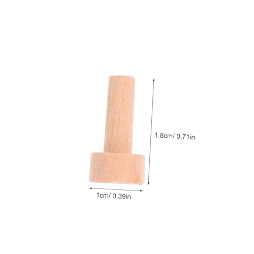 Uonlytech Convenient Mini Wooden Nails Set 20pcs Solid Wood Axle Pegs Round Head for Train Craft