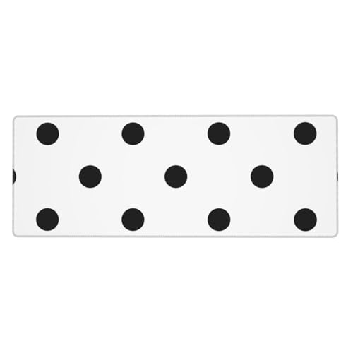 Tapis de souris de jeu grand format à pois 30x80 cm pour bureau