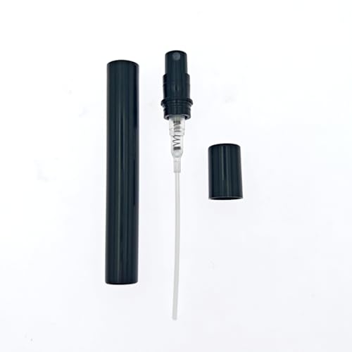 40pcs Mini Spray Bottles, 5ml Plastic Refillable Empty Fine Mist Perfume Bottles Portable Sample Spray Containers for Travel Party Cosmetic Makeup Tool, Black3