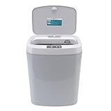Gedourain Elektrische Mülldose, 16L Automatische Stumme Stumme Smartsensor -Mülleimere für das Büro für das Schlafzimmer Wohnzimmer. (Grau)