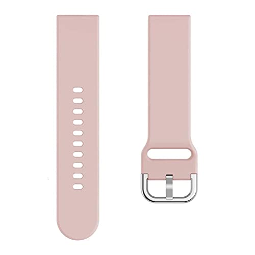 Image of Valente Premium Silicone Buckle 22 mm Watch Strap Compatible with Noise Colorfit Pro 3,Assist,Colorfit Ultra,Oneplus Watch,Fossil Gen 5E, Gen 5(44mm),Realme Watch 2 Pro (Baby Pink)