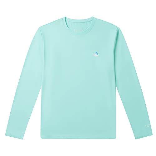 Men’s Upf 50+ Lightweight Long Sleeve Casual T-Shirt Quick Dry Uv Sun Protection For Outdoor Beach Hiking Fishing Exercise Seafoam #TOP5