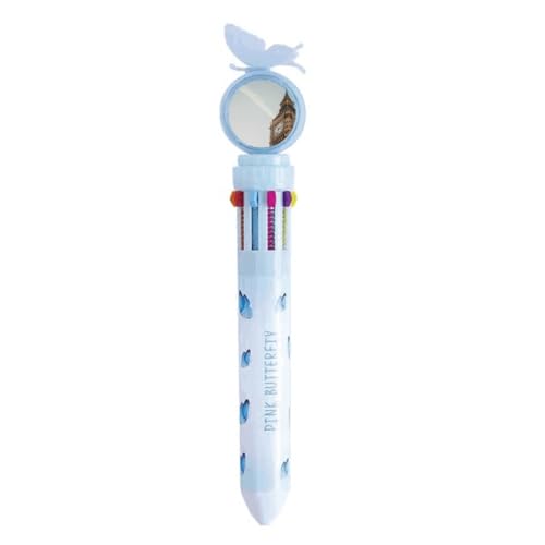 Stylo à bille rétractable multicolore Big Ben Clouds bleu motif Art déco pour l'école