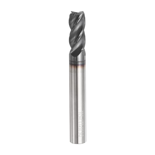 Image of HARFINGTON Carbide Square Nose End Mill Bit 1 /4 inch Cut Dia 4 Flutes TiAlN Coated Milling Cutter for Hardened Steel Metal (1 /4 inch Shank 1 /2 inch Cut Length 2 inch Long 30 Degree Helix)