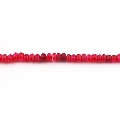 Perles rondelles calcédoine rose fuchsia 7-9mm pour création de bijoux SB270