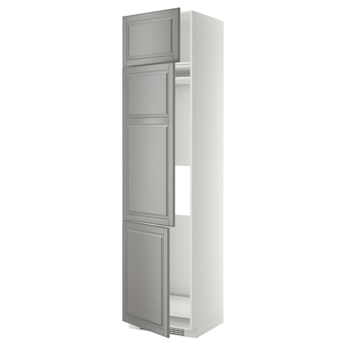 ProTuning METOD High Cab f frigorífico/congelador con 3 puertas, blanco/gris Bodbyn, 60 x 60 x 240 cm