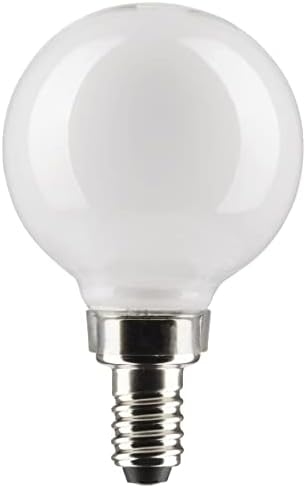 Satco 5.5-Watt LED E12 Light Bulb, 3000K, 15000 Hour Rating, Dimmable