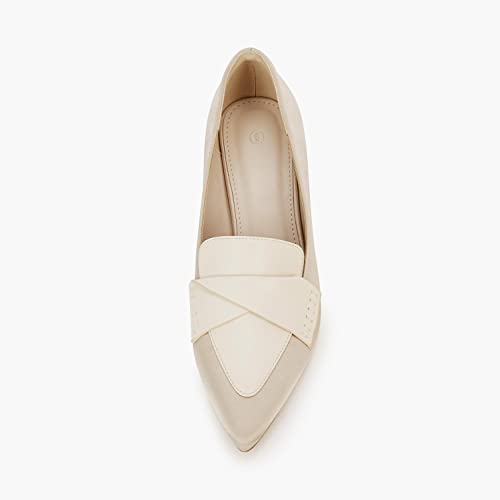 Image of Women's Chunky Block Low Heels Pumps Stitching Retro Work Office Dress Shoes