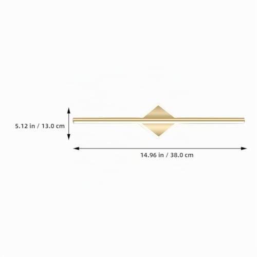 Miniatura 4 de Housoutil Luz Baño Para Espejo, 40cm Oro Uz Baño Para Espejo, Luz De Tres Tonos Aplique Pared, Nórdico Minimalista Moderno, Apliques Cuadrados De