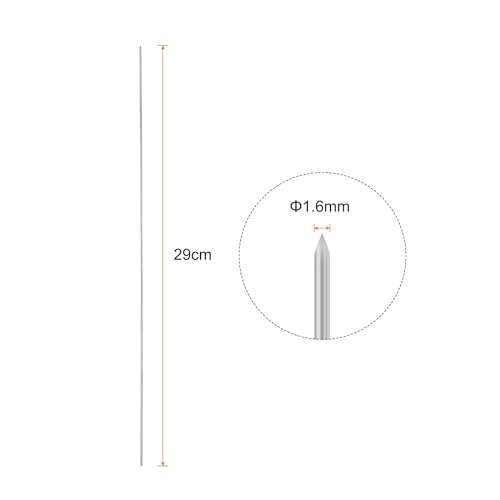 QUARKZMAN 50 szt. szpikulce do kebob metalowe 29 cm x 1,6 mm okrągłe pałeczki ze stali nierdzewnej wielokrotnego użytku BBQ szpikulce do grilla otwarty grill kij do mięsa krewetki owoce