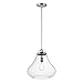 Maxim 10093CLSN Stella Clear Glass Jar Pendant Ceiling Light, 1-Light 60 Watt, 15" H x 14" W, Satin Nickel