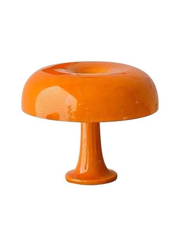Gerrit Lampe de table champignon orange à 4 lumières USB Lampe de bureau orange Lampe acrylique orange Esthétique Moderne Veilleuse USB for la décoration de la chambre à coucher Lecture