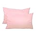 Federe cuscini letto matrimoniale cotone | 2 Pezzi - Misura 50x80cm - Con Patella Interna - Made in Italy - Rosa