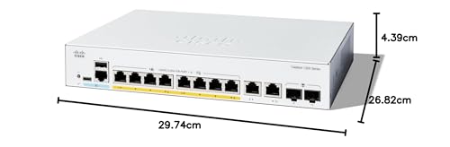 Image of Cisco Catalyst 1300-8FP-2G Managed Switch, 8 Port GE, Full PoE, 2x1GE Combo, Limited Lifetime Protection (C1300-8FP-2G)