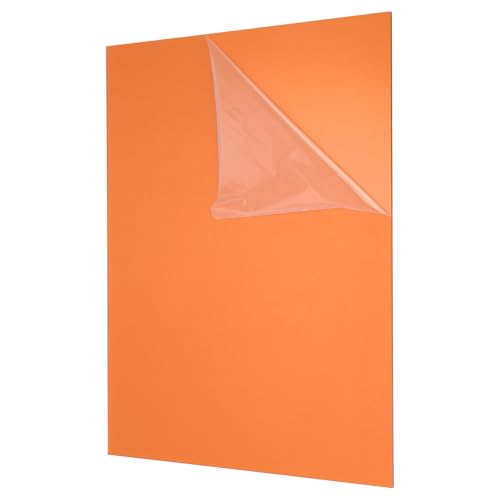 QUARKZMAN 1 Confezione Lastre Acriliche 12x16 Pollici, 0.1 Spessore Lastre Plastiche Arancioni Traslucide Lastra Acrilica per Progetti di Pareti Cornici Foto Insegne Progetti Artistici