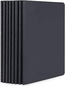 Yarotm Cuaderno A5 Punteado - 8 Piezas de Bloc de Notas A5 - Diario de Viaje Libreta de Papel Kraft Negro - 14x21cm Cua…