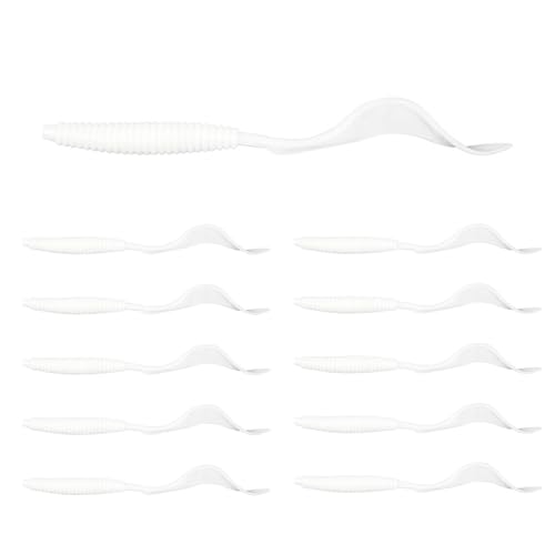 Eupheng Curly Tail Swimbait Fishing Lure, Soft Twist Tail Grub Bait