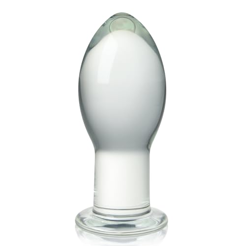 Roluck Glas Analplug Kristall Buttplug Glasdildo Plug Prostata Massage G-Punkt Masturbation Stimulator Anal Sexspielzeug für Frauen Männer Paare (M)