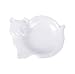 HIC Harold Import Co. 73/29 HIC Cat-Shaped Tea Bag Holder and Resting Caddy, Fine White Porcelain, 3.75-Inches