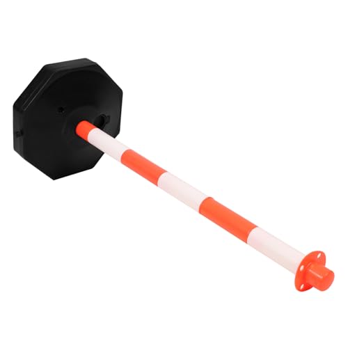 OSOLADY Movable Anti-Collision Column Safety Flag Poles Guardrail Traffic Column Chain Traffic Supplies Facility Safety Column Cone Elastic Parking Column Barricade Column Base Plastic