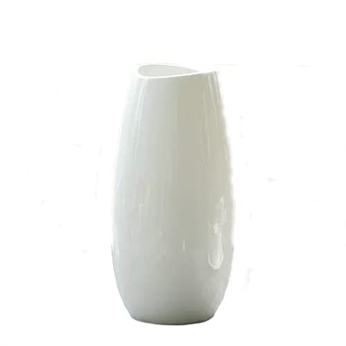 Vase en céramique blanc pour décoration de table et plantes - 2
