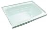 Lippert Replacement 24" x 36" White Bathtub with Right Drain, Scratch-Resistant ABS Acrylic for RVs, Travel Trailers, 5th Wheels, Motorhomes - W2436RHSPK