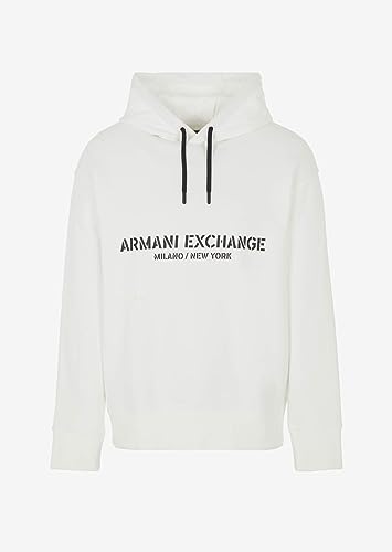 A｜X ARMANI EXCHANGE Men's Cotton French Terry Utility Logo Drop Shoulder Pullover Hoodie Sweatshirt3