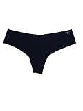 Nahtlose rohe Schnittkanten Victoria\'s Secret Damen Tanga Panty, Schwarzes Logo, XS