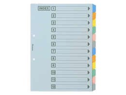 Amazon | Forestway カラーインデックスカード A4タテ 12山 2穴