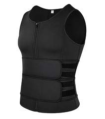 A+ Choice Sauna Suit for Men,Zipper Woukout & Training Vest with Adjustable Trimmer Belt for Boxing,Slimming,Running,Gym M โ image 1