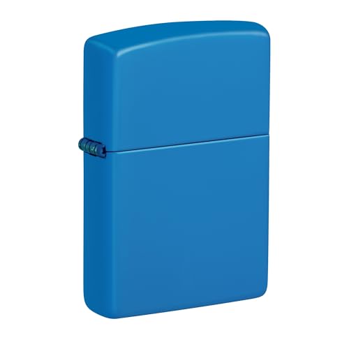 Image of Zippo 48628 Regular Sky Blue Matte Model Windproof Pocket Fuel Refillable Lighter, BIS Certified