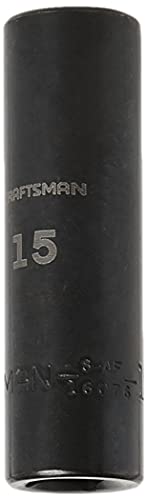 Image of CRAFTSMAN Deep Impact Socket, Metric, 1 /2-Inch Drive, 15mm (CMMT16076)