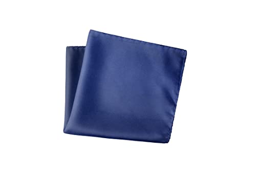 PB Pietro Baldini Herren Einstecktuch aus Satin - Einstecktuch uni Einstecktücher in Größe 30 x 30 cm - 100% Mikrofaser - Royalblau Cover