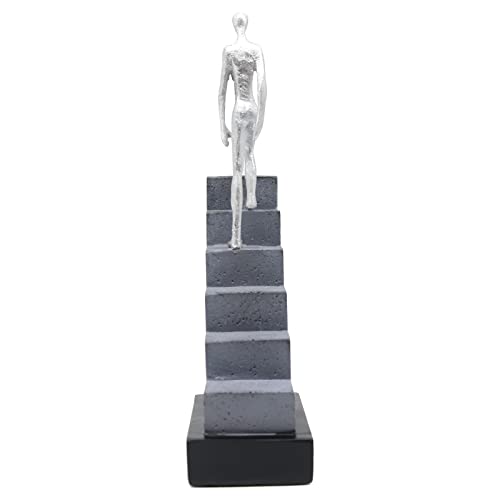 Estatua de Escalera Lukitas en Resina Plateada 11.5'' miniatura 4