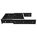 BAIODNB 19 In Office Mounted Sliding Under Desk Pull-out Drawer,Standing Desk Drawer Attachment Under Desk Drawer Slide Out,Under Flat-Top Desk Storage Ideal for Sit-Stand