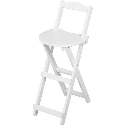 uyoyous Folding Bamboo Bar Stool with Backrest Cover