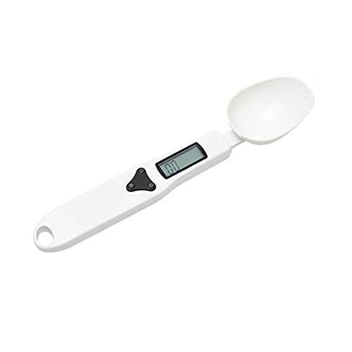 Cuchara Medidora 500 g / 0.1g Cocina digital portátil escalera de medición de la cuchara de la cuchara de la cuchara el peso de la cuchara de gramo (Color : White)