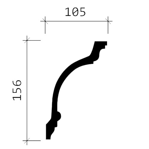 Corniche flexible 150117F pour habiller un mur courbe