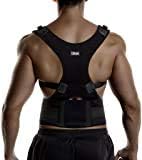 Back Brace Posture Corrector Spinal Support for Men and Women, Shoulder Correction for Upper and Lower Back Support. Adjustable Neoprene Belt Strap for Back Pain Relief. Large Black.