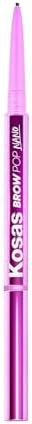 Kosas Brow Pop Nano Ultra-Fine 1mm Eyebrow Pencil with Spoolie, Brown Black